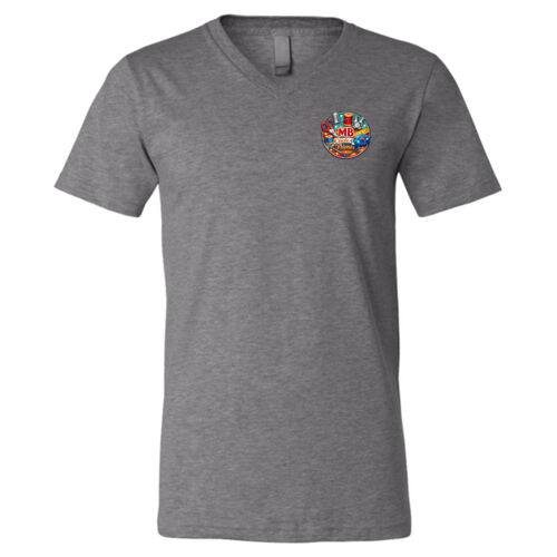 Unisex Heather V-Neck Tee  Thumbnail